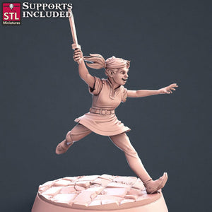 3D Printed STL Miniatures Townsfolks Vol 1 Set Fantasy NPC 2 | 28 - 32mm War Gaming D&D - Charming Terrain