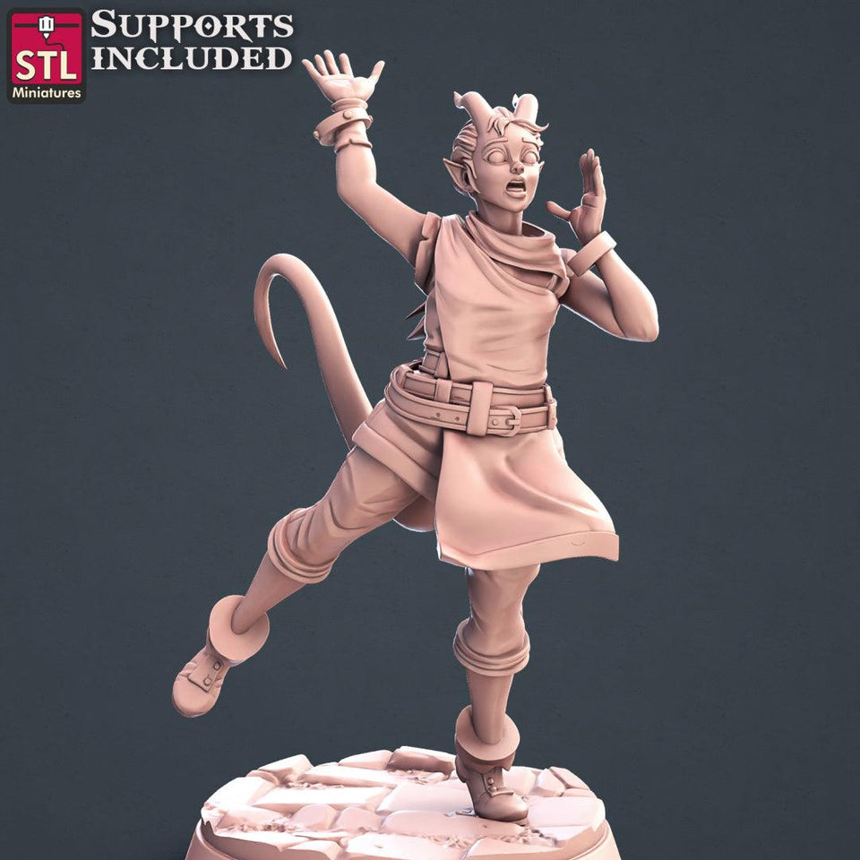 3D Printed STL Miniatures Townsfolks Vol 1 Set Fantasy NPC 2 | 28 - 32mm War Gaming D&D - Charming Terrain