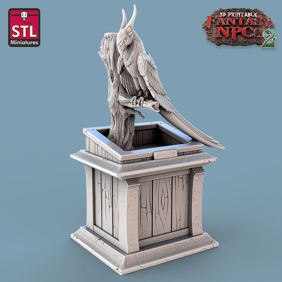 3D Printed STL Miniatures Trophy Hunter Set Fantasy NPC 2 | 28 - 32mm War Gaming D&D - Charming Terrain