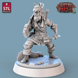 3D Printed STL Miniatures Trophy Hunter Set Fantasy NPC 2 | 28 - 32mm War Gaming D&D - Charming Terrain