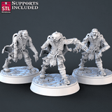 3D Printed STL Miniatures Undead Set 28mm - 32mm War Gaming D&D - Charming Terrain