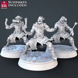 3D Printed STL Miniatures Undead Set 28mm - 32mm War Gaming D&D - Charming Terrain