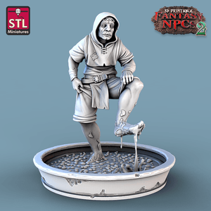 3D Printed STL Miniatures Winemakers Set Fantasy NPC 2 | 28 - 32mm War Gaming D&D - Charming Terrain