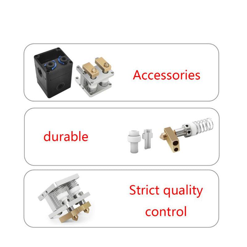 3D Printer Heaterblock Ultimaker 2 and UM2 Dual Heads Extruder Block Kit - Charming Terrain