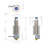 Assembled All Metal 1.75mm 0.4mm J head V5 Hotend Bowden Extruder Kit - Charming Terrain