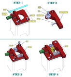 Left Extruder Aluminum Alloy Upgrade Kit For Creality CR10 Pro Ender 3-5 - Charming Terrain